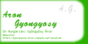 aron gyongyosy business card